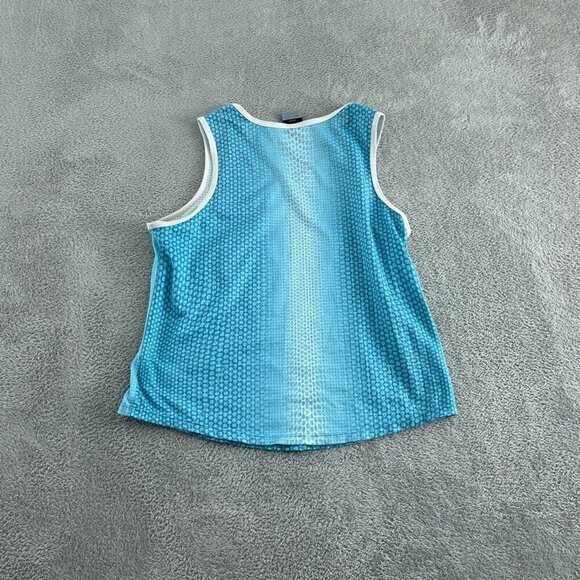 Nike Dri-Fit Womens Blue Sleeveless Mesh Tank Top M 5520 - Picture 2 of 8